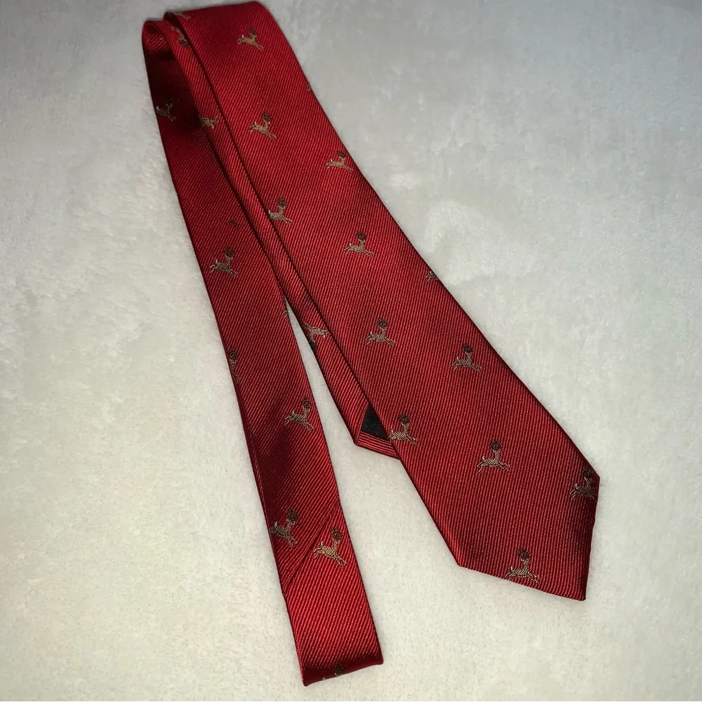 Crewcuts Red Reindeer Boys Silk Tie